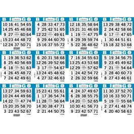 12 on Bingo Paper Cards- Case of 750 Sheets