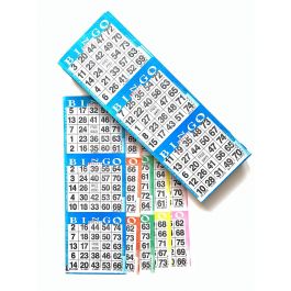 BINGO PAPER Card 3 on 4  Blue Tint 100 packs 1200 cards FREE PRIORITY SHIP 