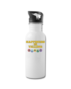 Happiness Is Yelling Bingo Water Bottle