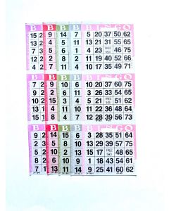3 on 5 up Color Collated Paper Cards- 50 Books- CLOSEOUT ITEM