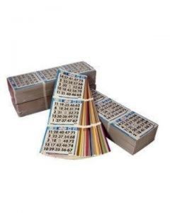 3 On 15 Up Standard Color Collated Bingo Paper Cards- Case of 500 Books