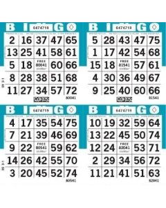 4 on Bingo Paper Cards- Case of 2250 Sheets