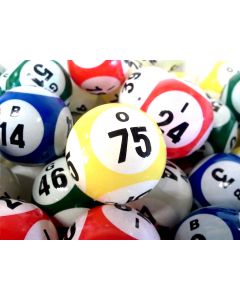 Professional Bingo Ball Set- 6 Sided Deluxe Multi Colored Balls