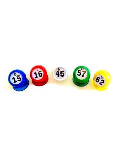 Bingo Waiters- Bingo Balls- Set of 5- B-I-N-G-O- Random Numbers- Five Colors