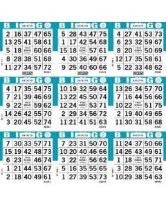 9 on 15 up Color Collation Bingo Paper Cards- 50 Books