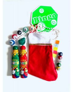 Christmas Stocking with Bingo Supplies- 12" Stocking- Chock Full- Great for Gifts