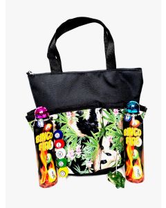 Bingo Bag Gift Set- Pandas In Trees Black Zipper Bag