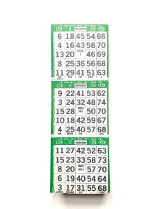 3 on Green Jackpot Bingo Pattern Paper- Pack of 500