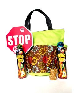 Bingo Bag Gift Set- Lime Green Art Zipper Bag