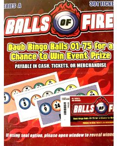 Bingo Sealed Event Tickets- Balls of Fire- Pack of 301