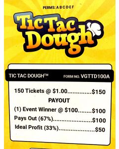 Tic Tac Dough- Sealed Event Tickets- Pack of 150 Tickets