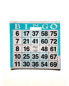 1 on Aqua Letter H Pattern Bingo Paper Sheet- Pack of 500
