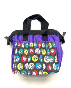6 Pocket Bingo Balls Purple Zipper Bag