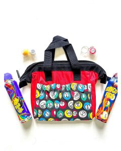 Bingo Bag Gift Set- 6 Pocket Zipper- Red Bag