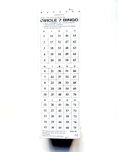 Circle 7- Pick 7- Bingo Cards- Pack of 500