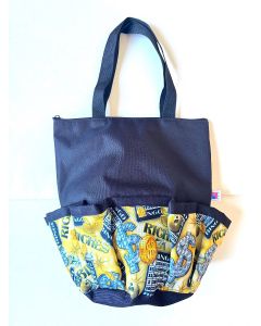 10 Pocket Bingo Riches Black Zipper Bag- EXTRA LARGE