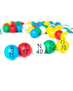 EZ Read 7/8" Plastic 5 Color Bingo Ball Set